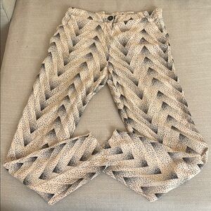 Cream and Black  Leg with Unique Design like a ne. rayon fabric